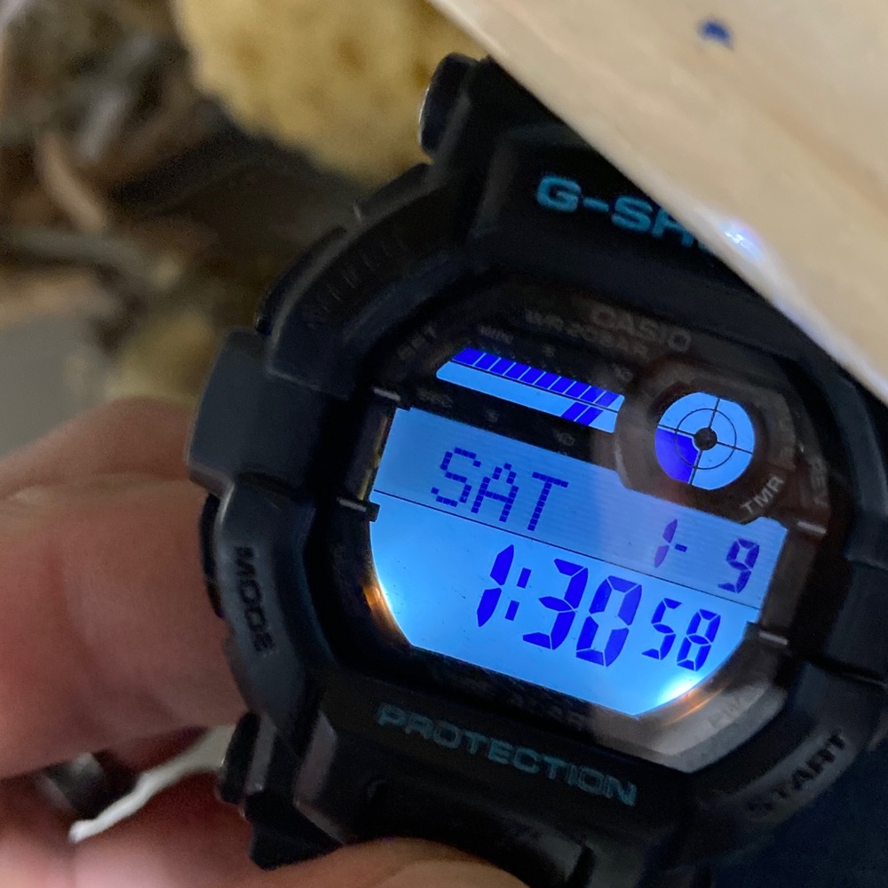 Casio Gshock GD-350, black positive display with teal accents, new battery - Picture 16 of 16
